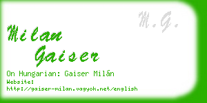 milan gaiser business card